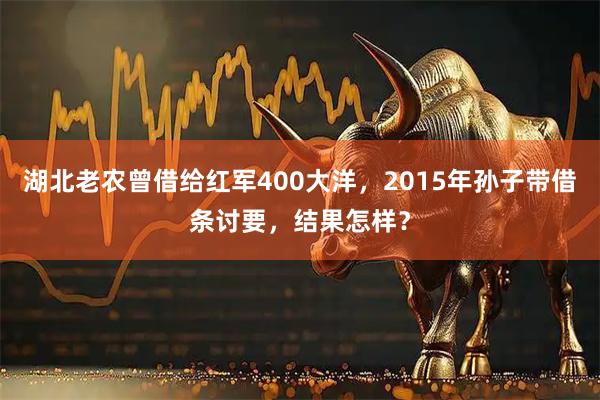 湖北老农曾借给红军400大洋，2015年孙子带借条讨要，结果怎样？